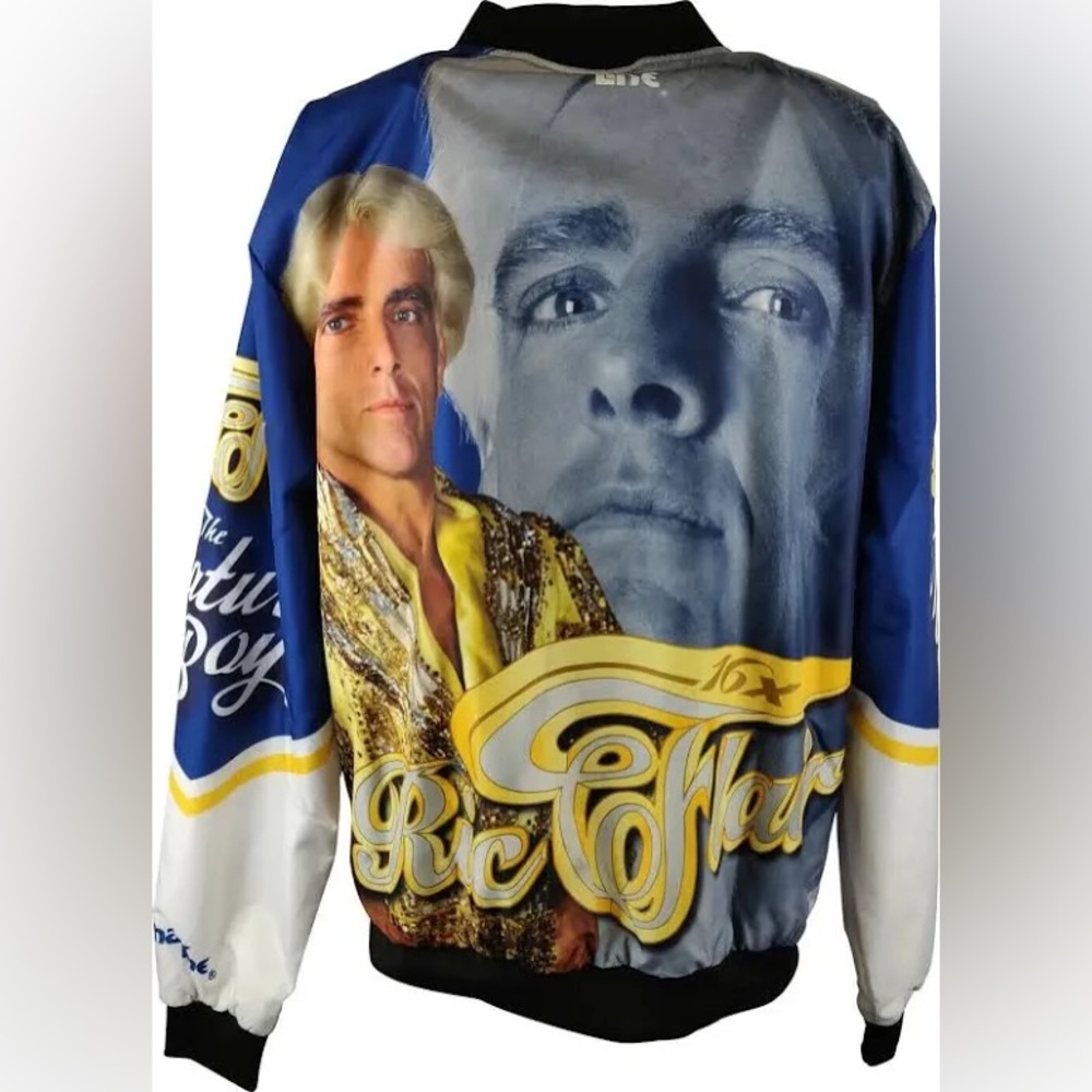 CHALK LINE SATIN Jacket RIC FLAIR MENS SZ S SMALLNature Boy Wooo Chalkline WWE